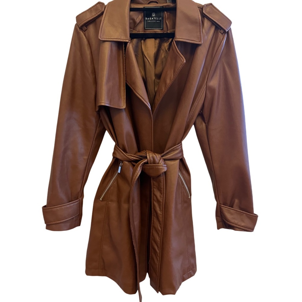 Bagatelle Collection Vegan Leather Coat (Size XL)